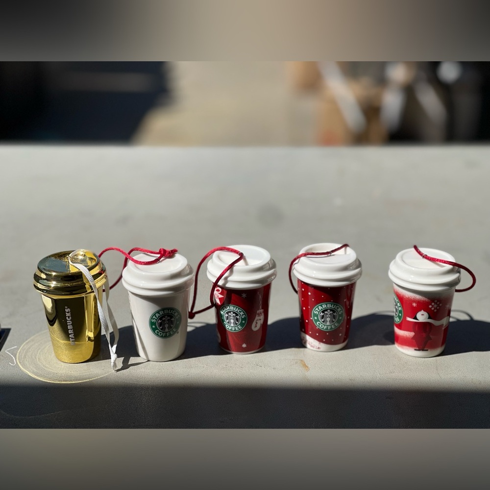 Starbucks Coffee Cup Ornaments Set